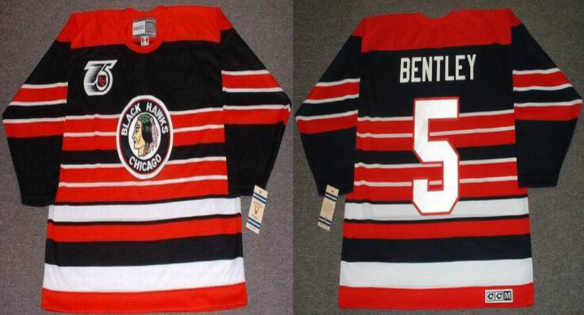 2019 Men Chicago Blackhawks #5 Bentley red CCM NHL jerseys